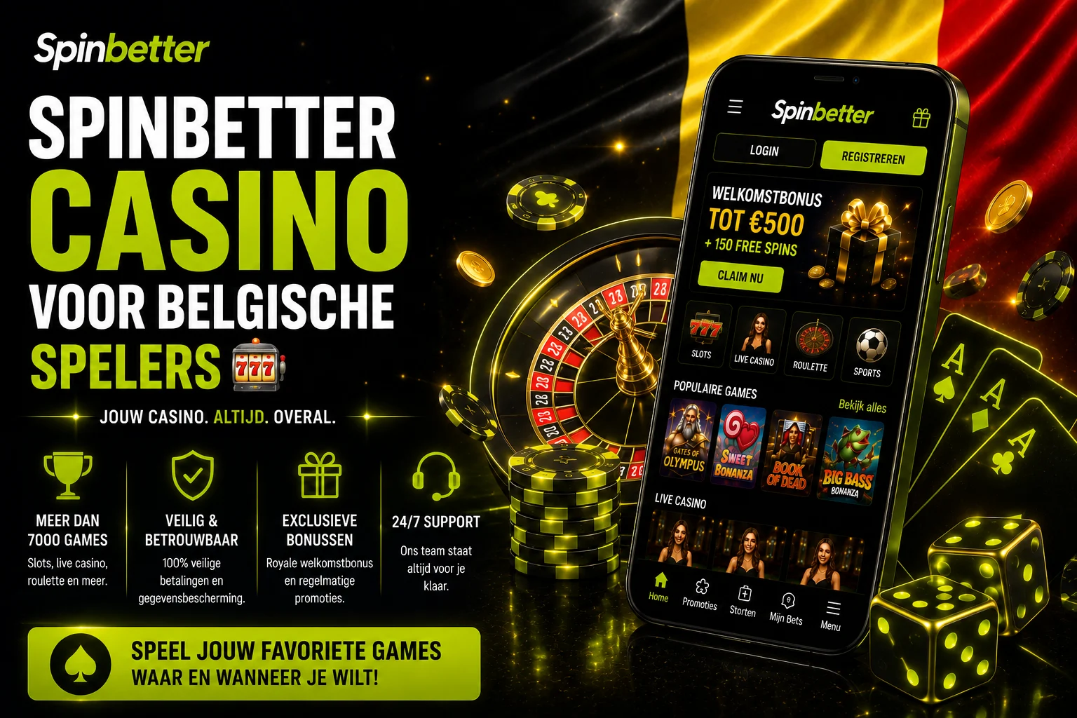 Spinbetter Casino voor Belgische Spelers 🎰